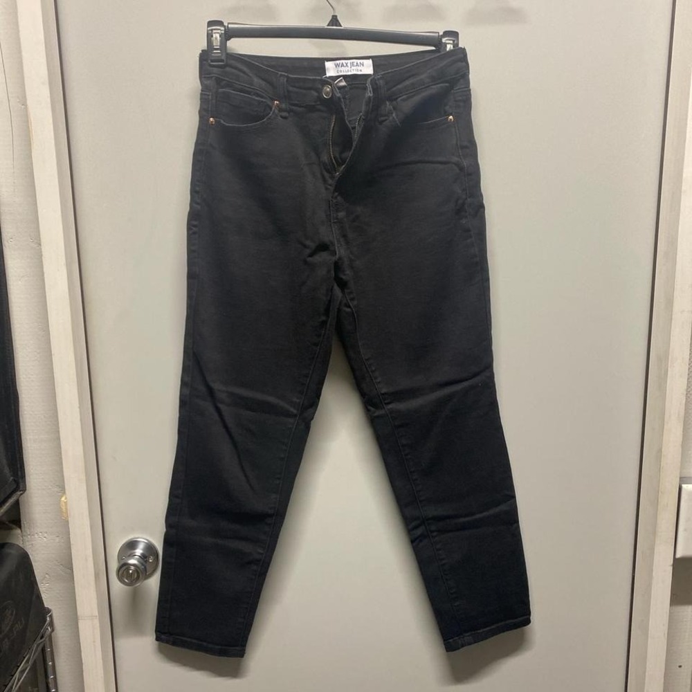 Wax Jean Skinny Jeans Womens High Rise Stretch Black Size 3/26 Excellent